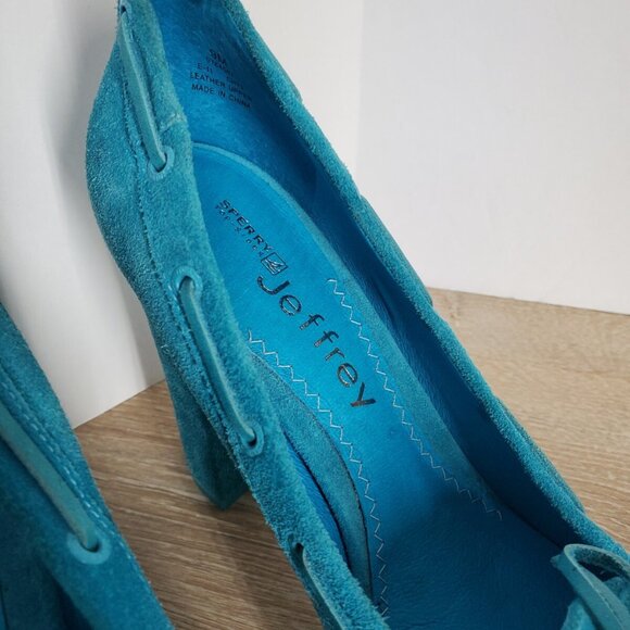 Sperry Top-Sider Jeffrey Womens Suede Heels Turquoise - Picture 3 of 9